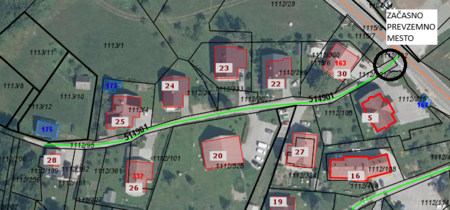 začasno prevzemno mesto - Ribčev Laz